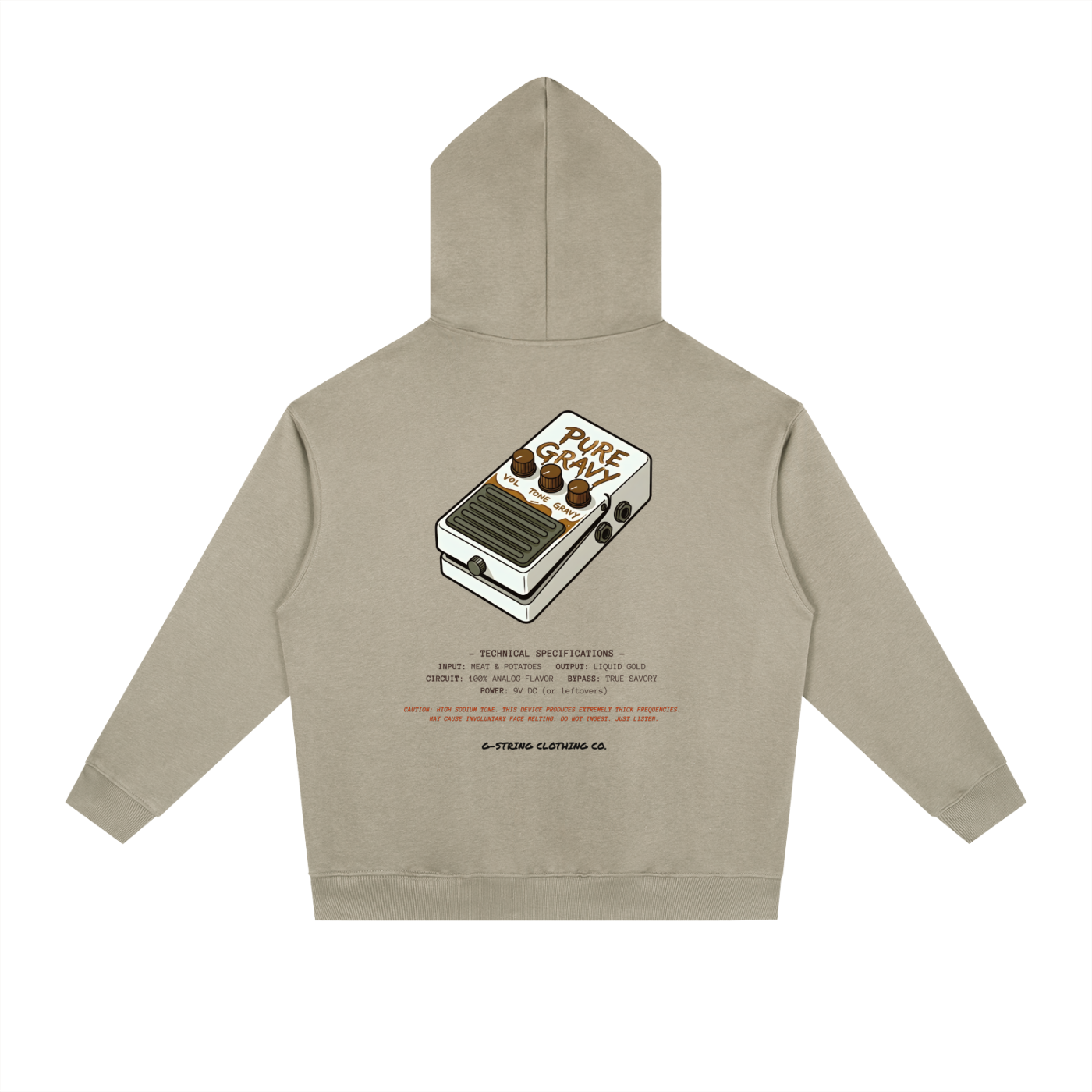 "Pure Gravy" Guitar/Bass Effects Pedal Hoodie (Unisex)