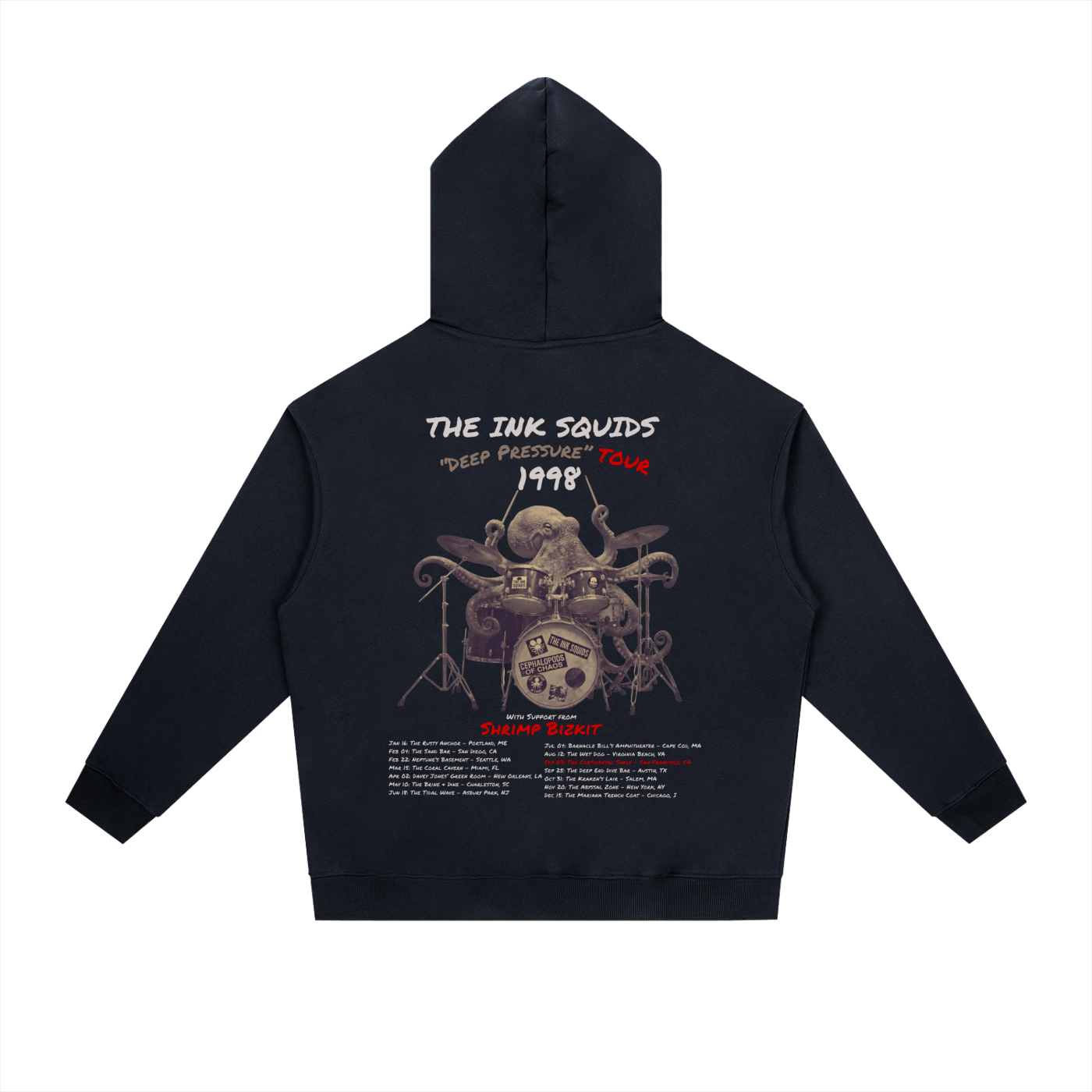 "The Ink Squids" 1998 Deep Pressure Tour Hoodie (Unisex)