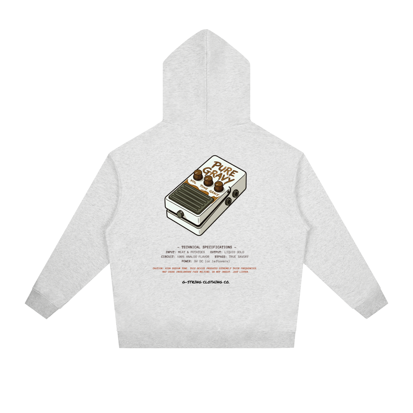 "Pure Gravy" Guitar/Bass Effects Pedal Hoodie (Unisex)