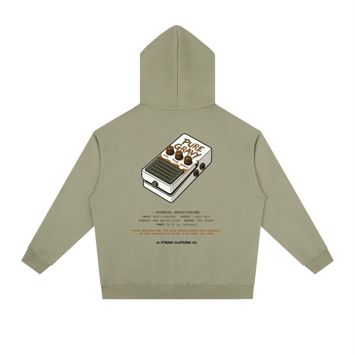 "Pure Gravy" Guitar/Bass Effects Pedal Hoodie (Unisex)