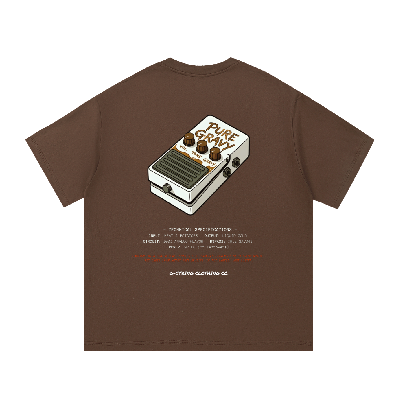 "Pure Gravy" Guitar/Bass Effects Pedal Tee (Unisex)