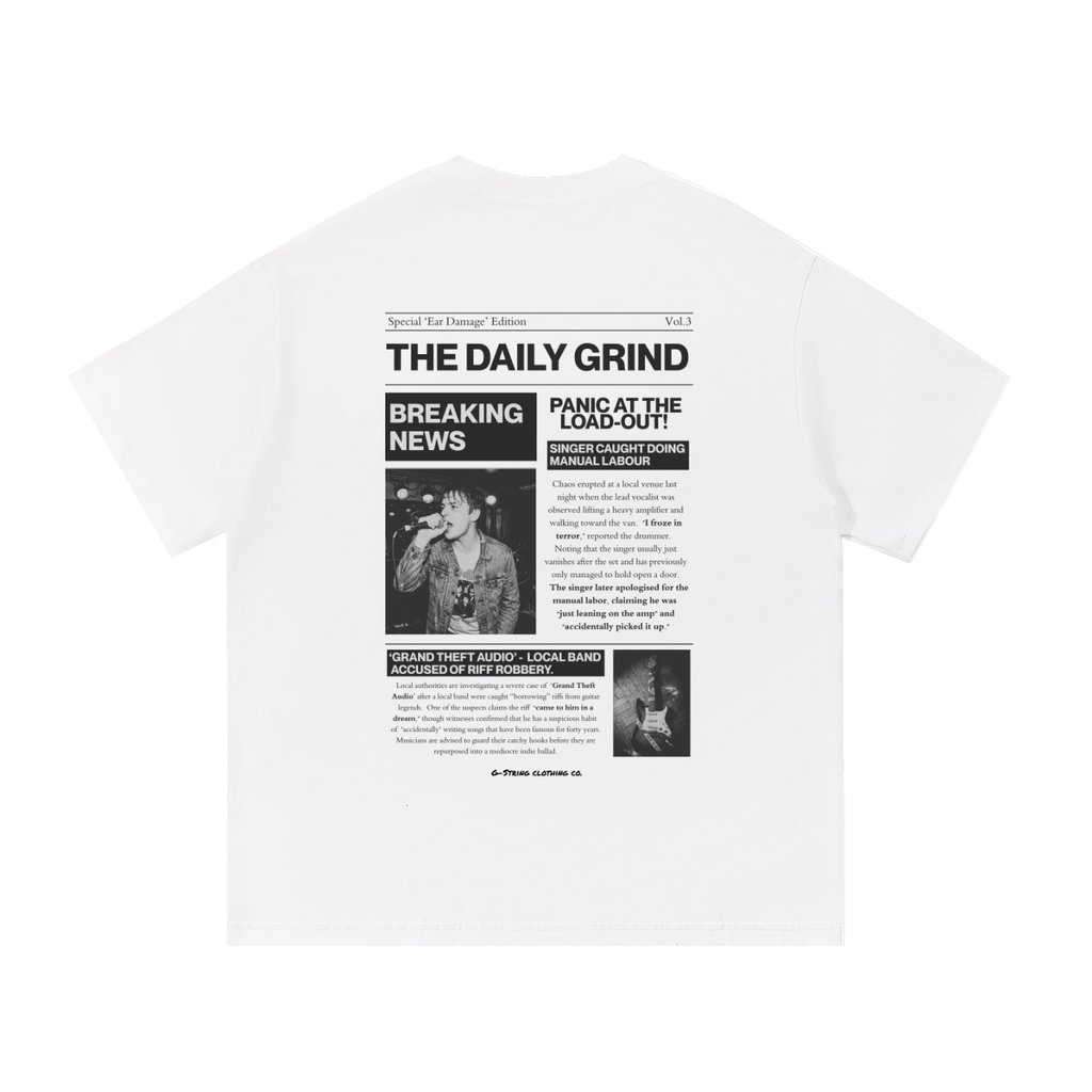 "The Daily Grind" Music Newspaper Print Tee (Unisex)
