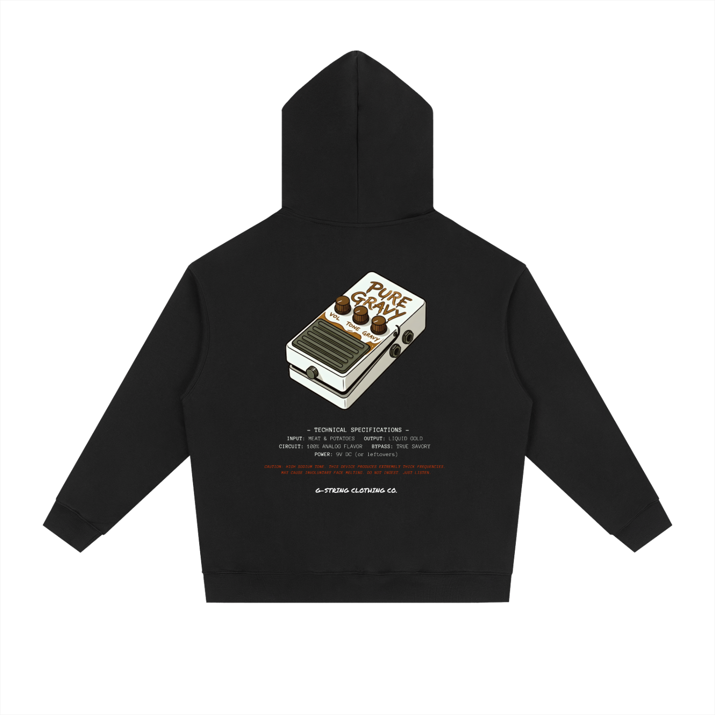 "Pure Gravy" Guitar/Bass Effects Pedal Hoodie (Unisex)