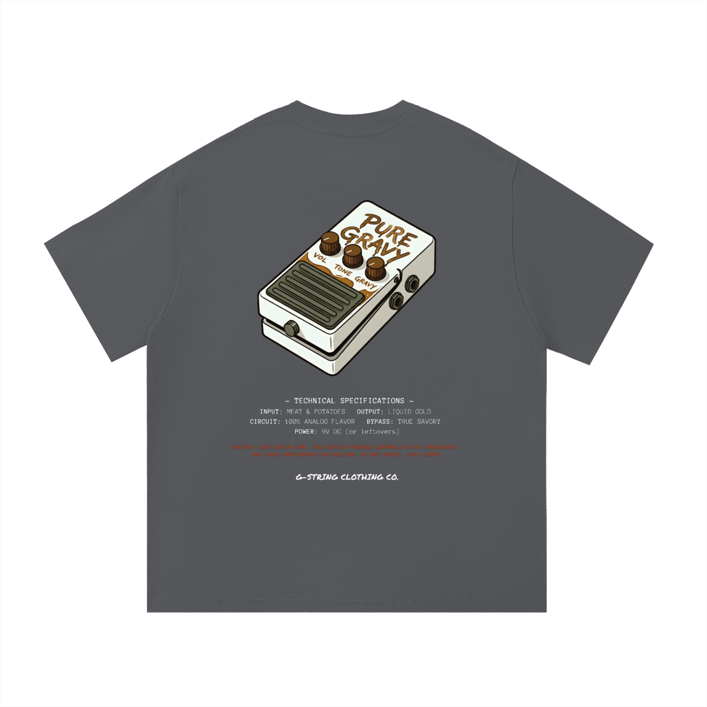 "Pure Gravy" Guitar/Bass Effects Pedal Tee (Unisex)