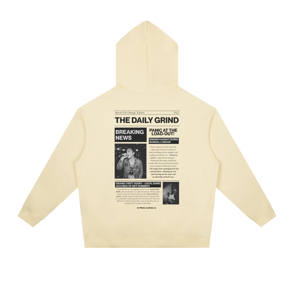 "The Daily Grind" Music Newspaper Print Hoodie (Unisex)