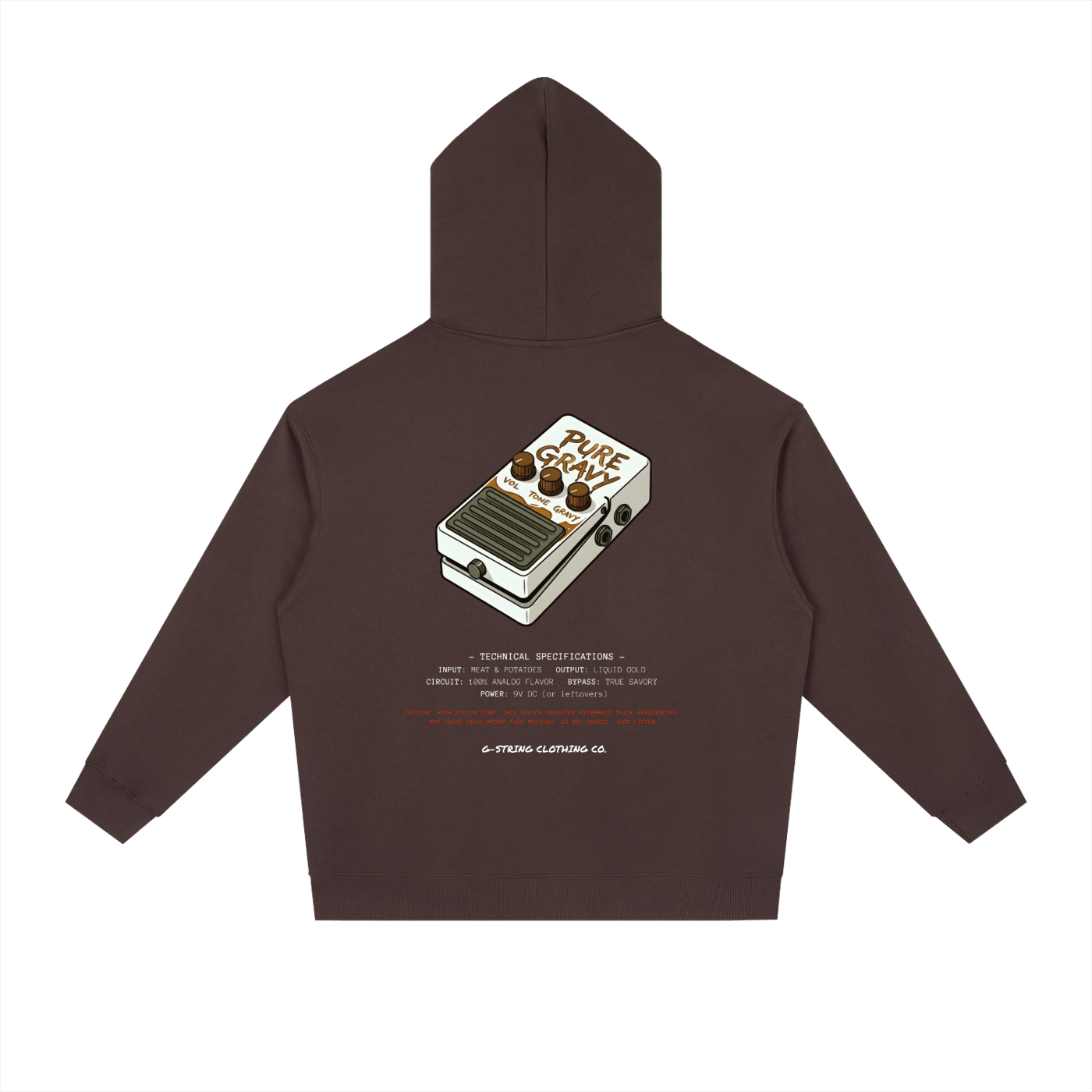 "Pure Gravy" Guitar/Bass Effects Pedal Hoodie (Unisex)