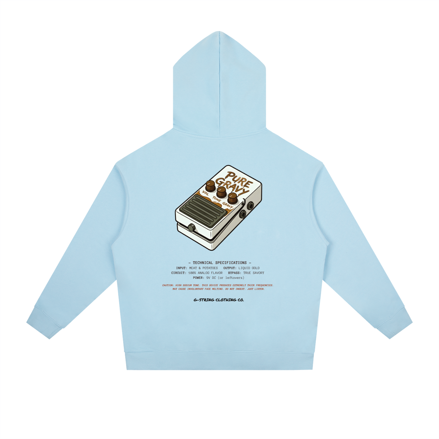"Pure Gravy" Guitar/Bass Effects Pedal Hoodie (Unisex)