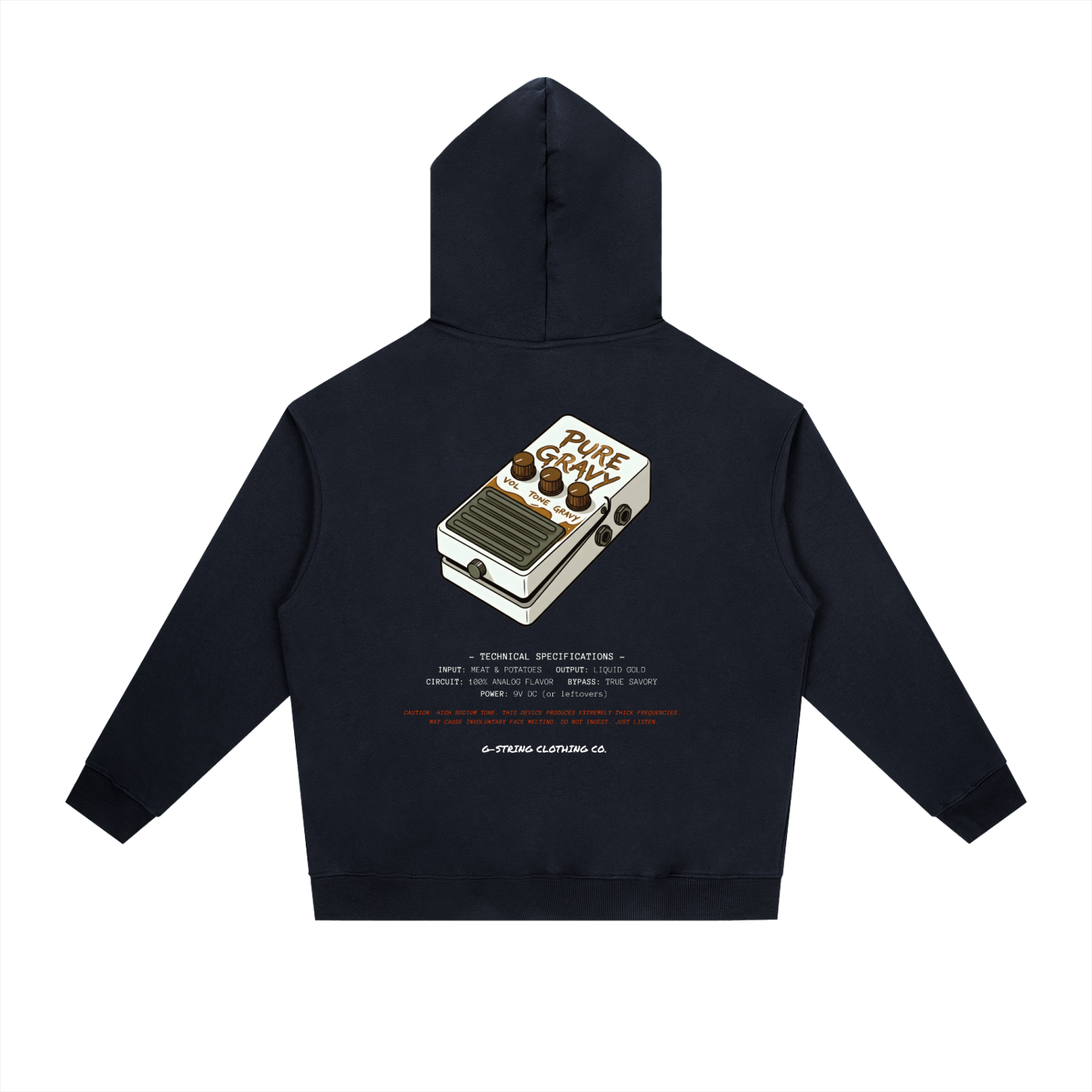 "Pure Gravy" Guitar/Bass Effects Pedal Hoodie (Unisex)