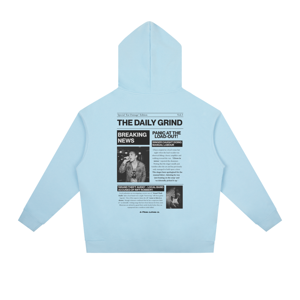 "The Daily Grind" Music Newspaper Print Hoodie (Unisex)