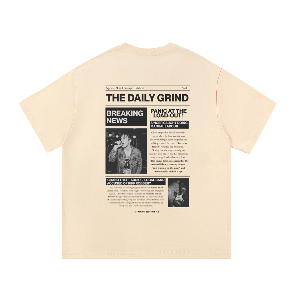 "The Daily Grind" Music Newspaper Print Tee (Unisex)