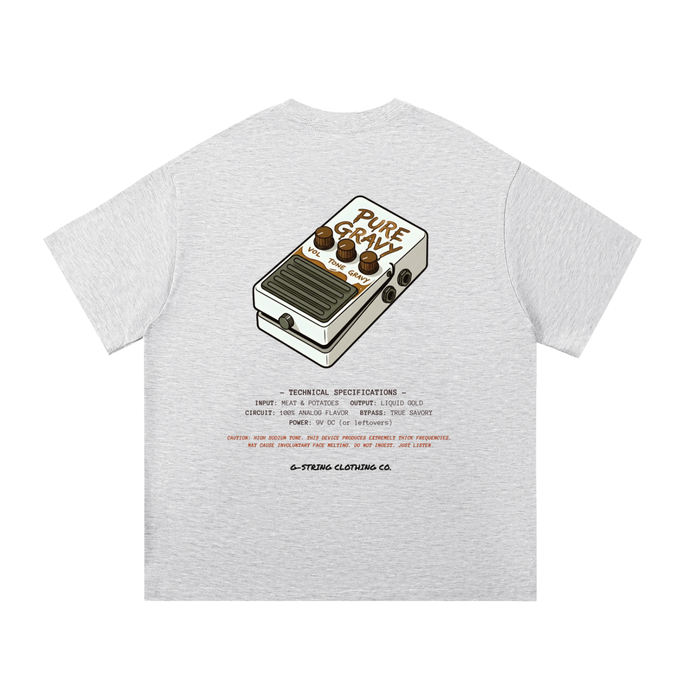 "Pure Gravy" Guitar/Bass Effects Pedal Tee (Unisex)