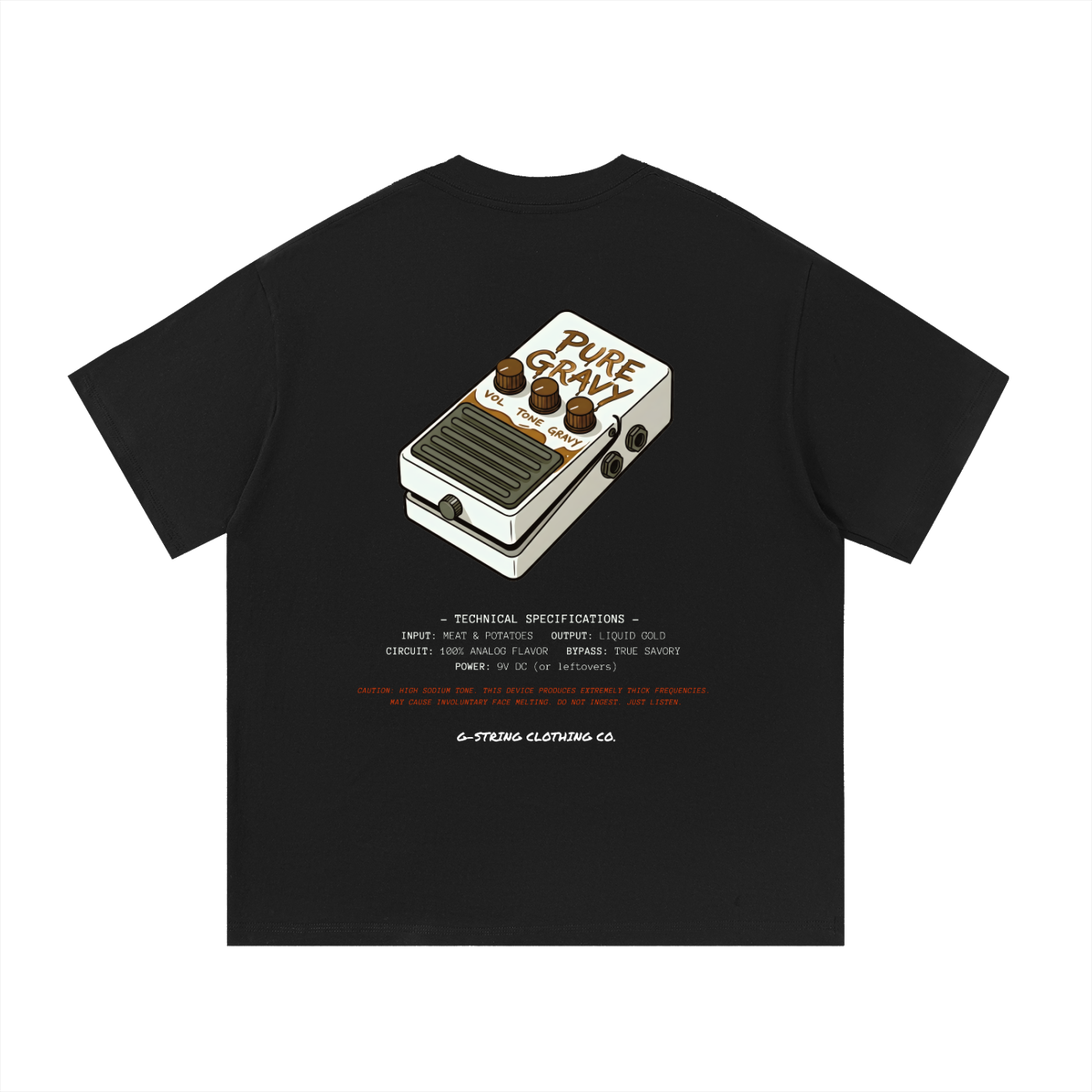 "Pure Gravy" Guitar/Bass Effects Pedal Tee (Unisex)